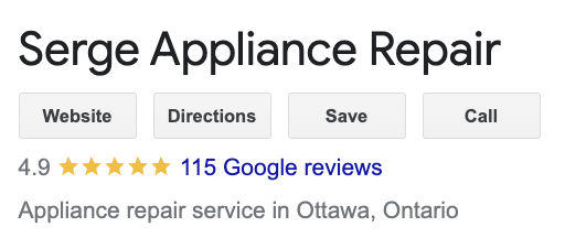 Serge Appliance repair review link